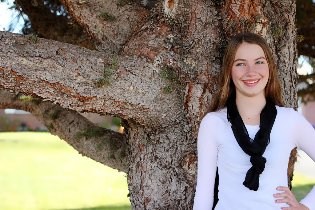 The Abby Scarf - Black Solid Scarf